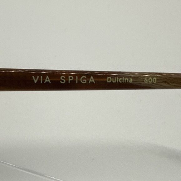 Via Spiga Dulcina Zyloware Eyeglasses Frame 600 Women's Brown Plastic 52-16 135 - Picture 7 of 9
